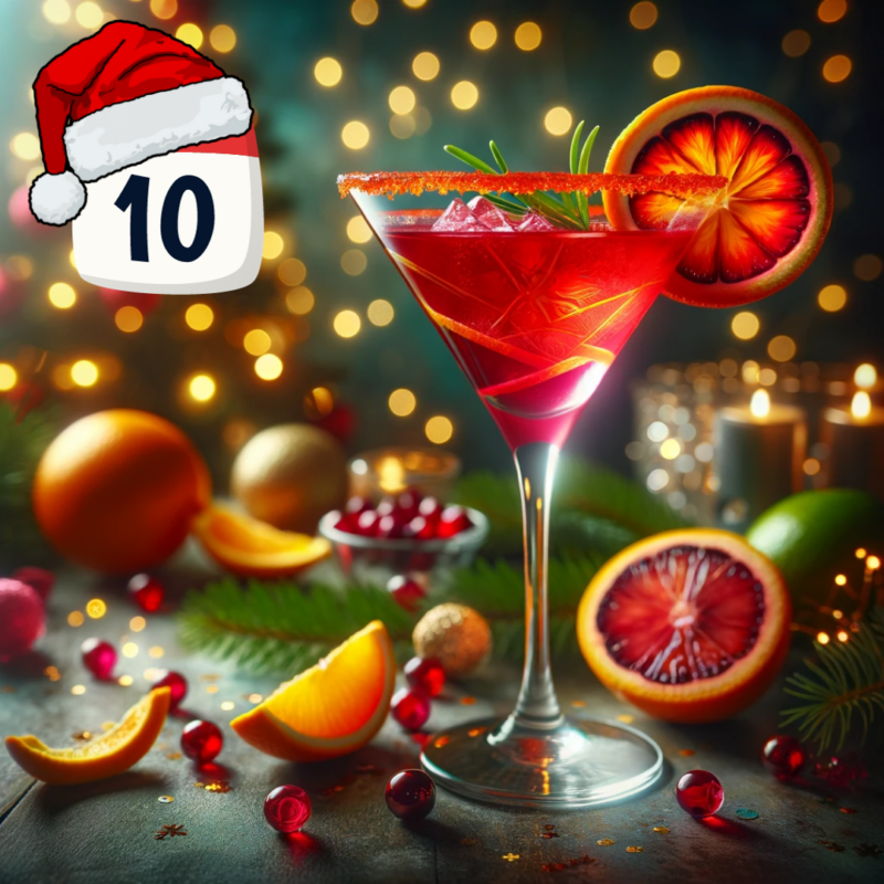 blood orange bliss christmas cocktail