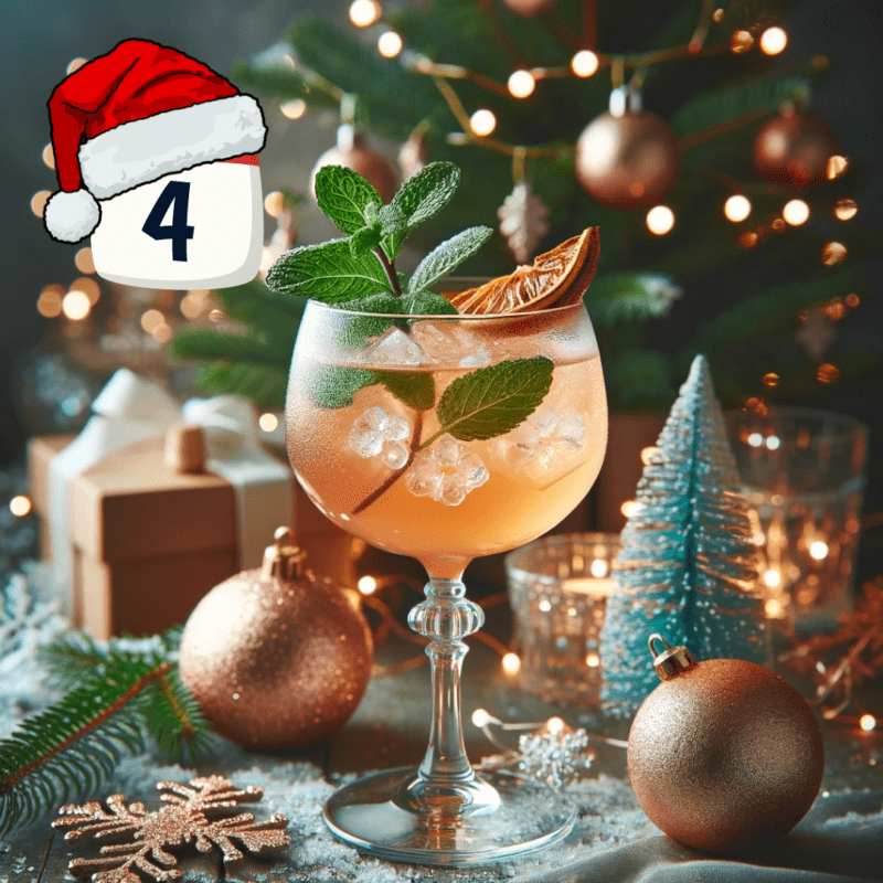 peachy christmas sparkler christmas cocktail