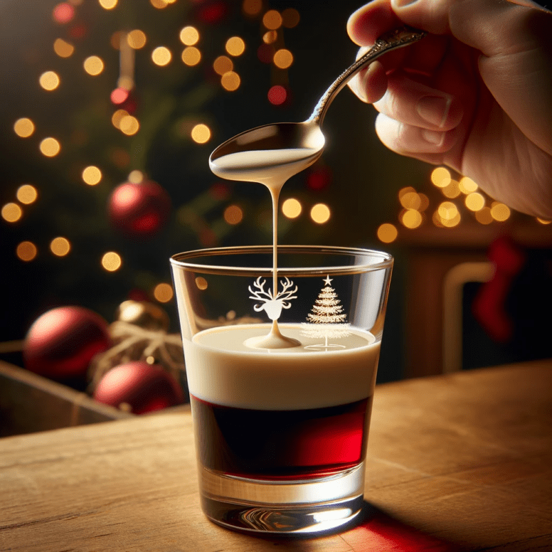 festive donut shot